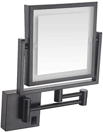 8-Inch LED Wall-Mounted Makeup Mirror with 3X Magnification 360 Swivel
