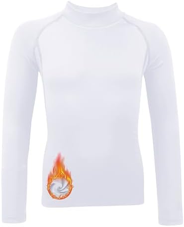 Youth Boys Compression Thermal Undershirt - Lightweight Base Layer
