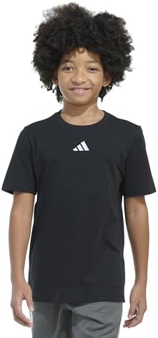 Adidas Boys Embroidered Logo Short Sleeve T-Shirt