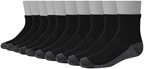 Hanes Boys No Show Sport Socks 10 Pair Black Grey Small US