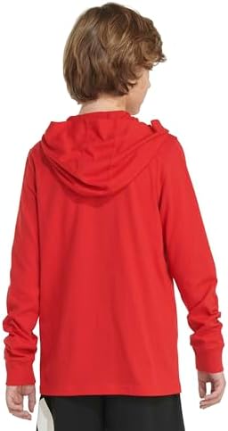 adidas Boys Long Sleeve Cotton Hooded T-Shirt