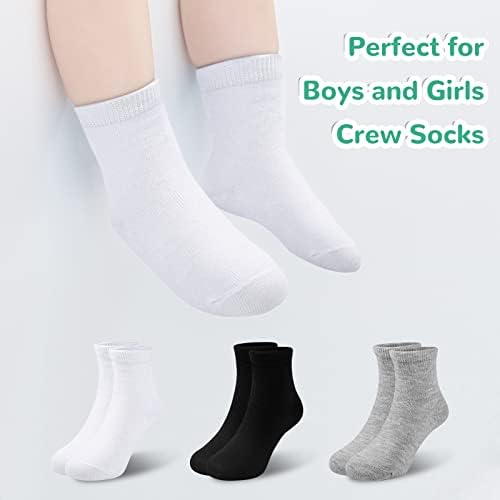 BOOPH 12 Pairs Boys Girls Athletic Crew Socks