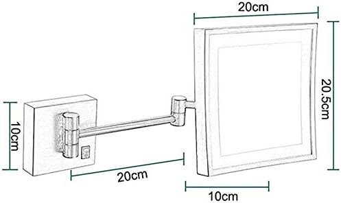 Luxury 8 Wall-Mounted Vanity Mirror with 3X Magnification