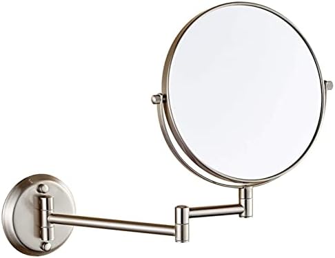 Wall-Mounted Double-Sided Makeup Mirror with 360 Swivel 3x Magnification for Bathroom
