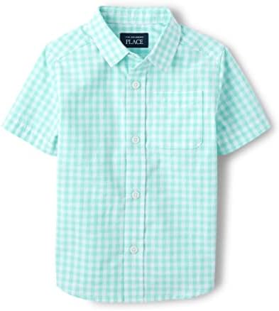 The Childrens Place Boys Short Sleeve Button Down Shirt