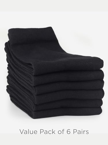 COTTON DAY Unisex Kids Soft Cotton Crew Socks 6 Pack