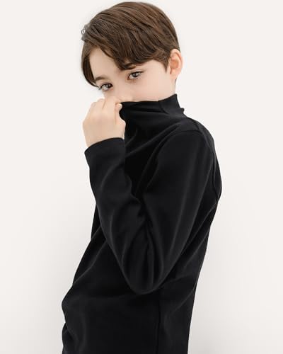 CUNYI Mock Neck Thermal - Soft Cozy Kids Boys Girls Unisex Cotton Long Sleeve Top - punishment