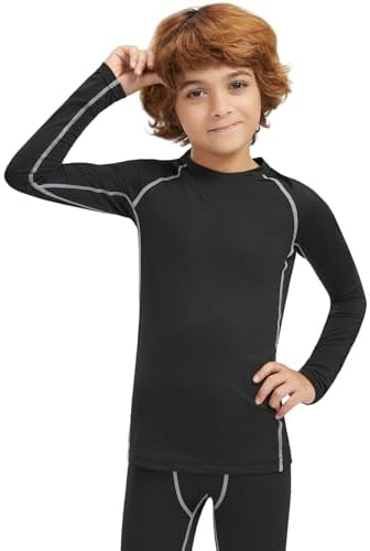 Celfaeree Boys Compression Shirts 45 Pack