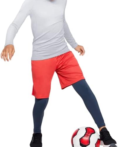 Tela Leo Compression Shirts for Boys Youth Long Sleeve Underwear