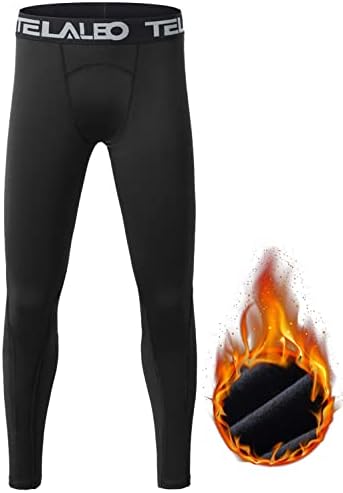 Telaleo Boys Girls Fleece-Lined Compression Set