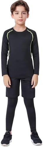 2 Pack Boys Girls Compression Shirts for Sports Activities