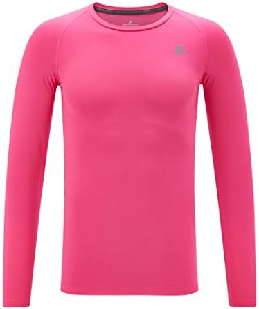 DEVOROPA Boys Compression Shirt Quick Dry Sports Baselayer Long Sleeve for Baseball Football