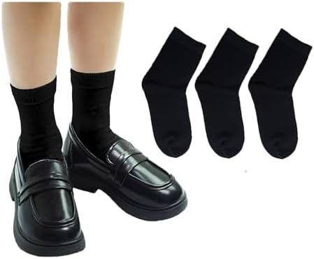 Calf Socks for Kids 3 Pairs Boys Girls Crew Dress Socks