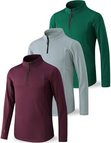 Liberty Pro 3 Pack Boys Quarter Zip Shirts