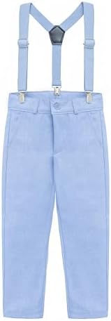 Lilax Boys Slim Fit Formal Pant Set 4-Piece Slimmer Durable Wardrobe Perfect for Weddings or Special Events