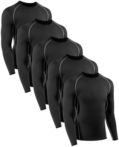 Celfaeree Boys Compression Shirts 45 Pack
