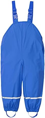 Boys Girls Waterproof Rain Bib Pants Overalls for Toddlers and Kids Waterproof Windproof Breathable 10-12 Years