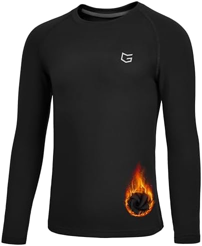 G Gradual Boys Compression Thermal Long Sleeve Fleece Undershirt