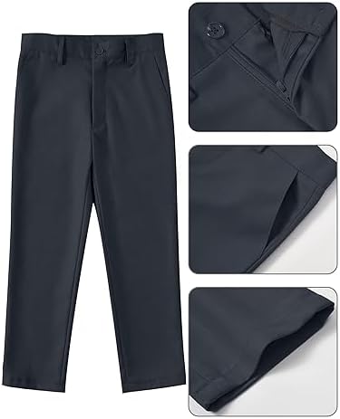 Mosedou Boys Formal Suit Vest and Pants Set with Shirt Tie Bowtie