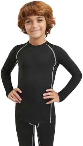 Celfaeree Boys Compression Shirts 45 Pack