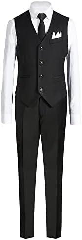 Marvelous Kids Boys Slim-Fit Formal Suit Set 5-Piece Jacket Pants More