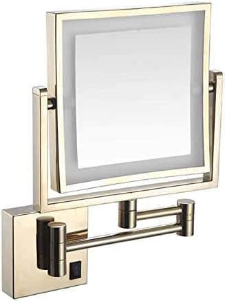 Personal Care 8-inch LED Wall-Mounted Makeup Mirror Extendable Swivel Design 3x Magnify Your Beauty