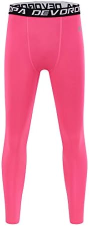 DEVOROPA Youth Boys Compression Leggings Thermal Tights