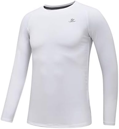 Stay Cozy and Confident Youth Boys Compression Thermal-Shirt Long Sleeve Fleece Baselyer