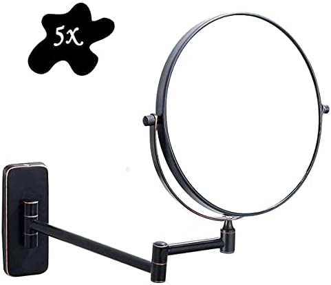 5X Magnifying Wall-Mounted Makeup Mirror with 360 Rotation for Beauty Lovers