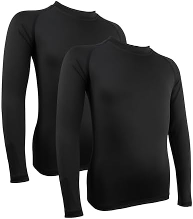 Runceptual Boys Girls Compression Shirt Moisture Wicking Stretch Performer for Youth Sports