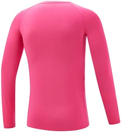 DEVOROPA Boys Compression Shirt Quick Dry Sports Baselayer Long Sleeve for Baseball Football