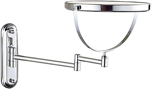 Bathroom Makeup Mirror Adjustable 360 Swivel Vanity Mirror Wall-Mounted Brass Double Sided