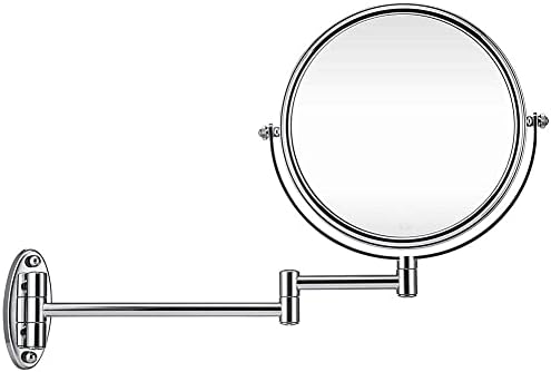 Durable Double-Sided Swivel Makeup Mirror wall-mounted 3X Magnification