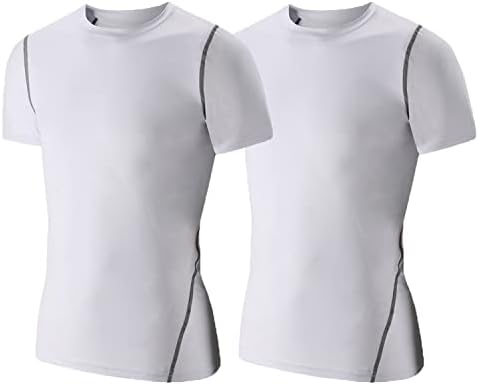 boys compression shirt for activity breathable athletic wear 4-way stretch for comfort and performance