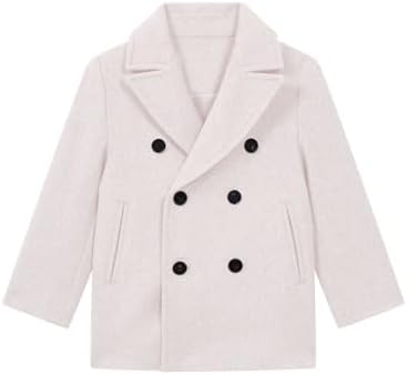 Haloumoning Boys Double Breasted Pea Coat