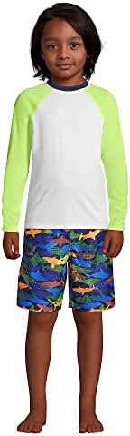 Lands End Boys-print-Safe Swim Trunks