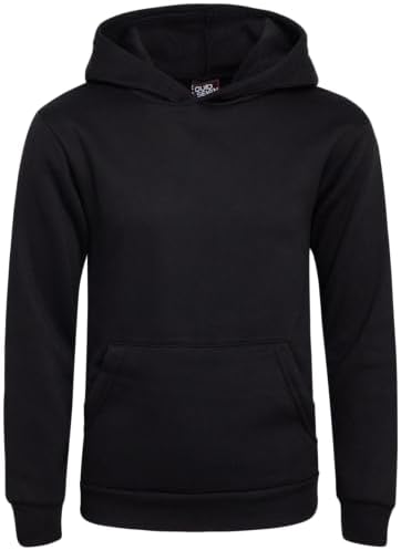Quad Seven Boys 2-Piece Basic Fleece Pullover Fashion Hoodie with Kangaroo Pockets 8-18