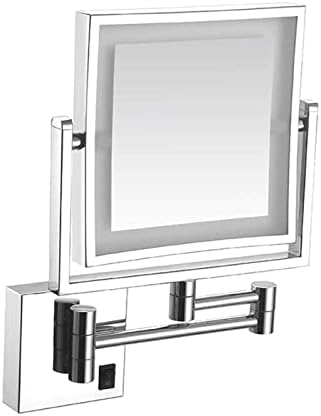 8 Inch LED Wall Mounted Makeup Mirror with 3X Magnification