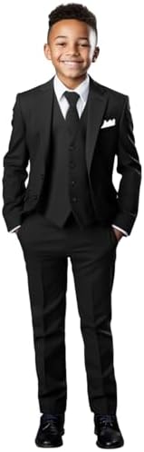 Marvelous Kids Boys Slim-Fit Formal Suit Set 5-Piece Jacket Pants More