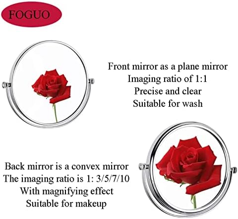 Wall-Mounted Double-Sided Makeup Mirror with 360 Swivel 3x Magnification for Bathroom