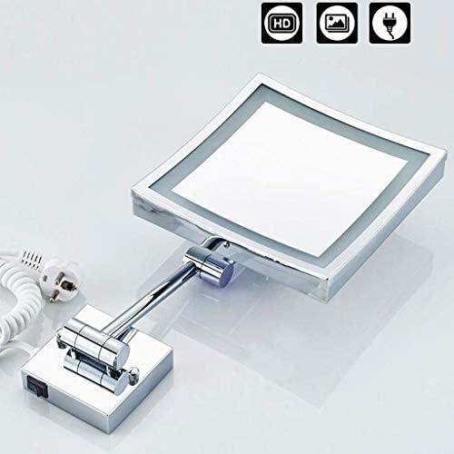 DEIHGE 3X Magnification LED Makeup Mirror Wall Mounted Vanity Mirror