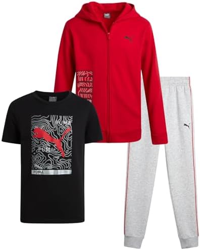 PUMA Boys Fleece Jogger Set - 3-Piece Comfort Set for Boys