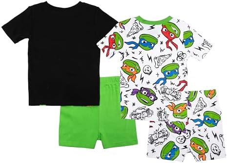 Teenage Mutant Ninja Turtles Boys 4-Piece Snug-fit Cotton Pajama Set