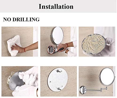 Wall Mounted Makeup Mirror with LED Light and Magnification 1