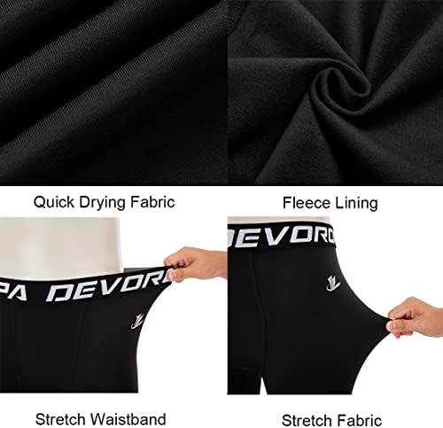 Devoropa Youth Boys Compression Leggings Warm Support for Sports