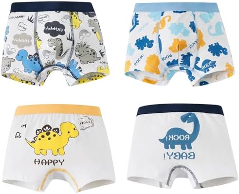 CHUNG Toddler Boys Soft Cotton Boxer Briefs Dinosaur Pattern Pack