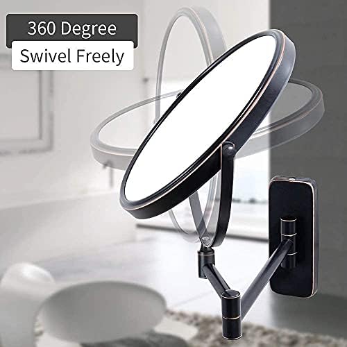 5X Magnifying Wall-Mounted Makeup Mirror with 360 Rotation for Beauty Lovers