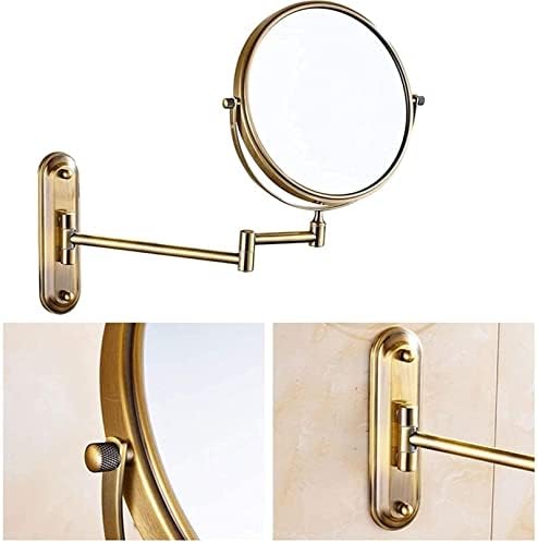 Makeup Mirror Extendable Vanity with 360-Degree Rotation Wall-Mounted