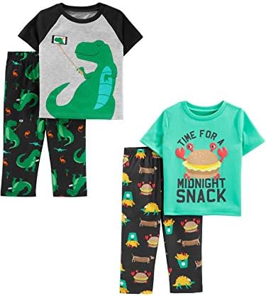 Simple Joys by Carters Boys 4-Piece Pajama Set Super Cozy and Fun for Bedtime