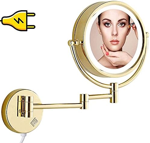 DEIHGE Makeup Mirror Wall Mounted with Led Lights